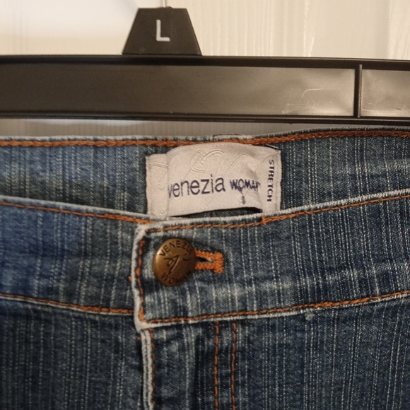 Venezia For Lane Bryant Plus Size Straight Leg Stretchy Demin Blue Jeans Sz 22 - Picture 4 of 7